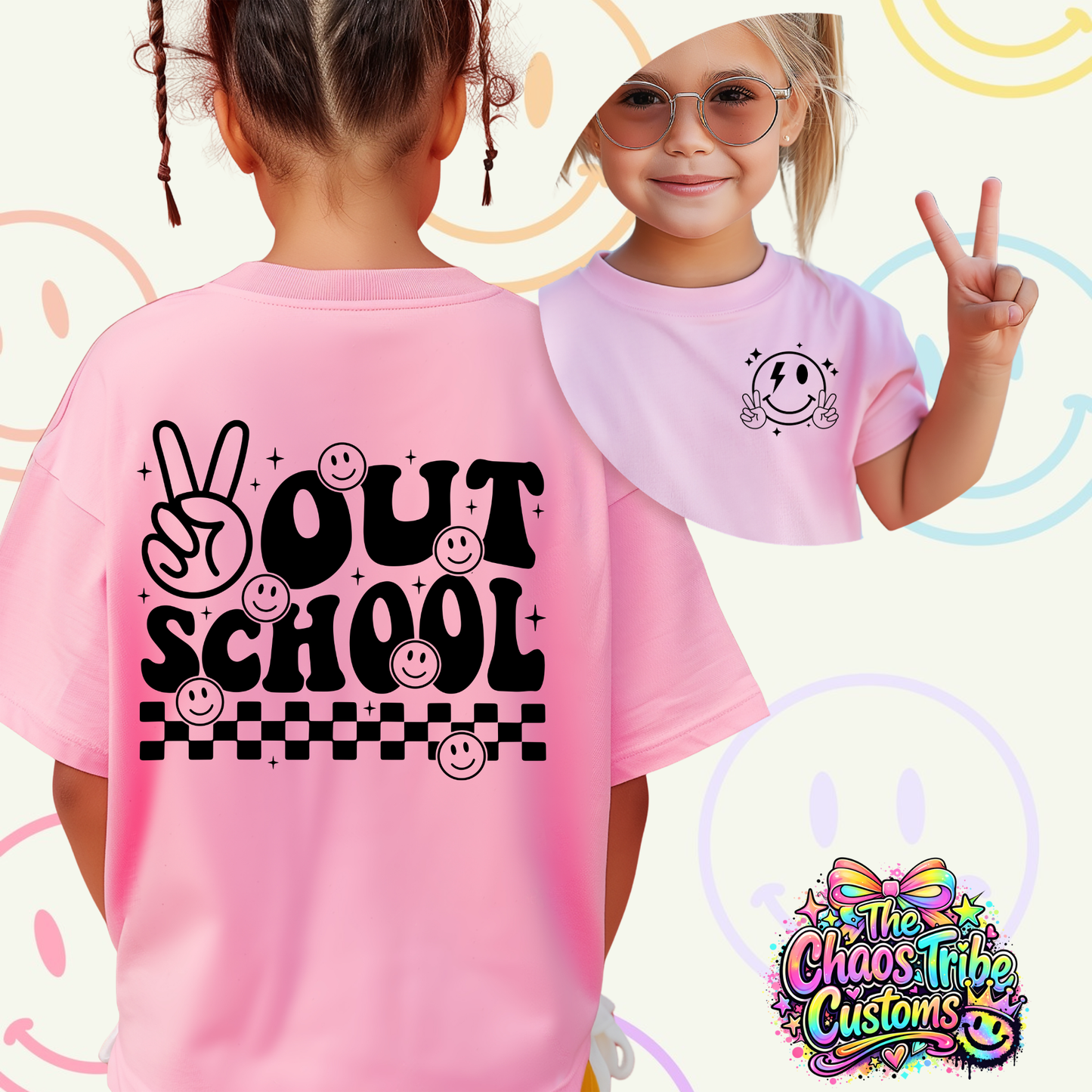 Peace Out School Graphic Tee