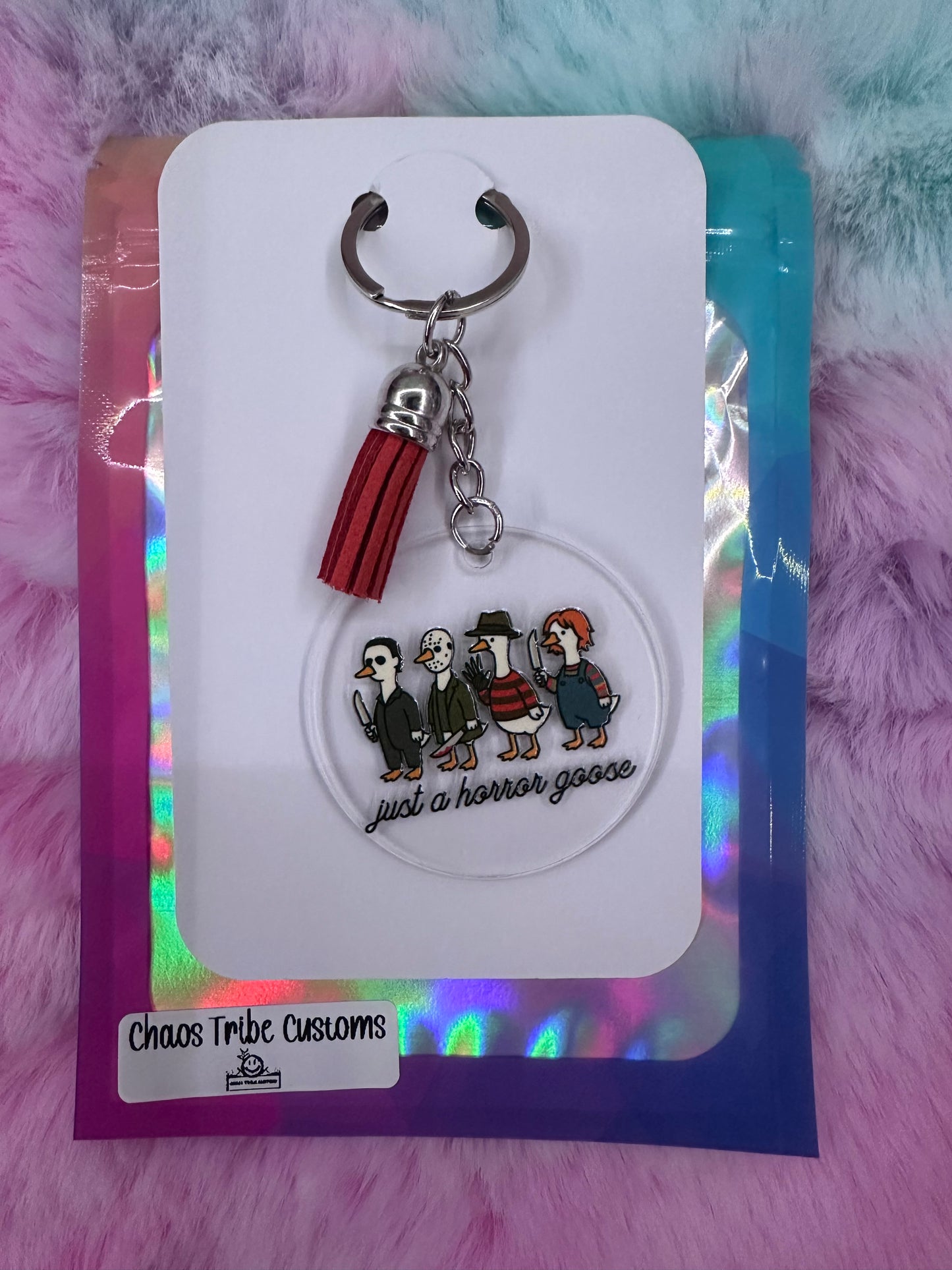 Horror Goose Keychain
