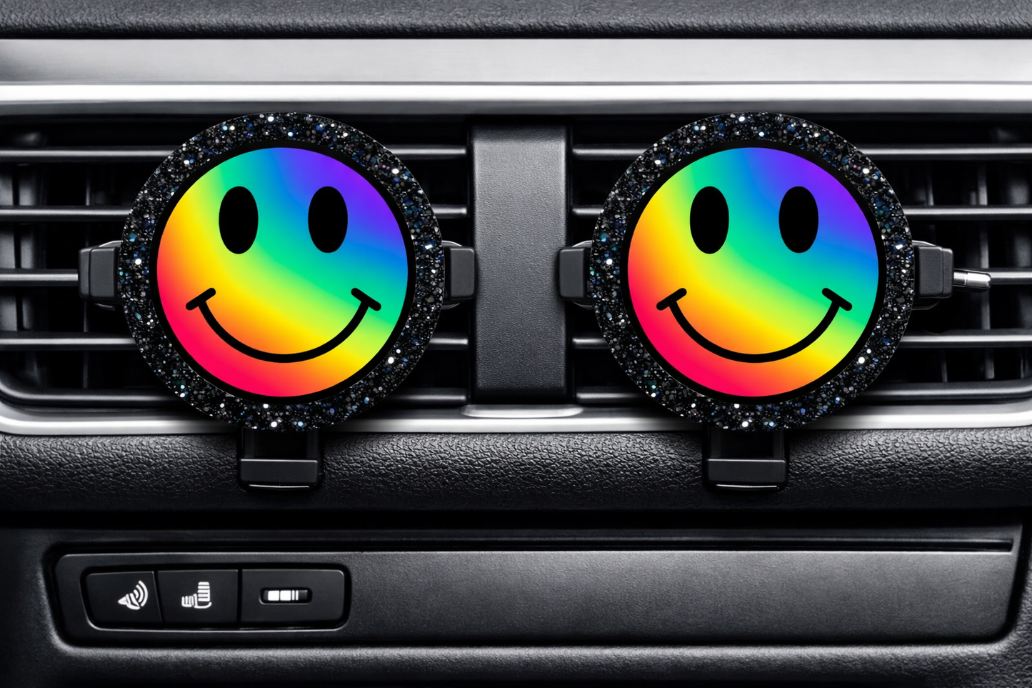 Rainbow Ombré Smiley 🖤 3pc Round Bundle