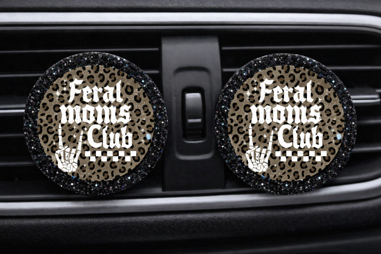 Feral Moms Club Cheetah🖤 2pc 2” Vent Clip Set