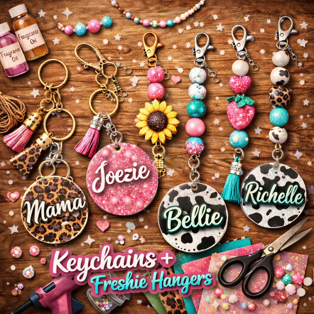 Keychains + Freshie Hangers