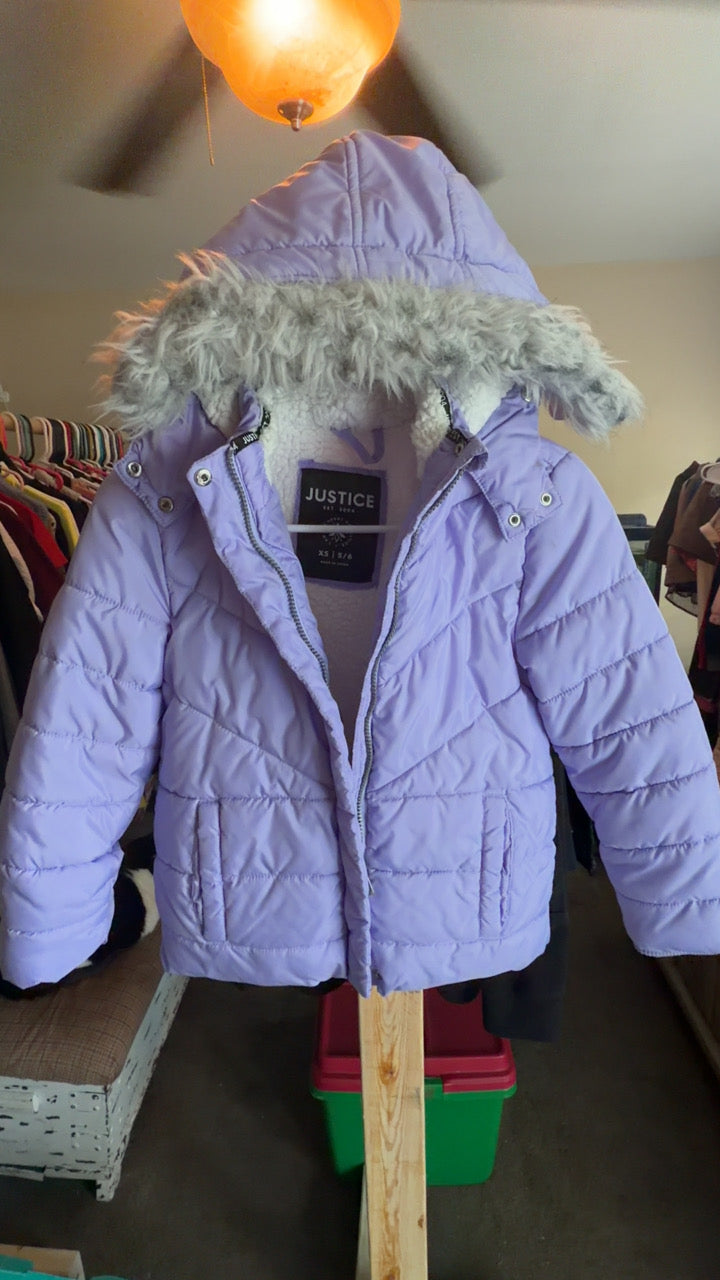 Girls 5/6 Justice Winter Coat