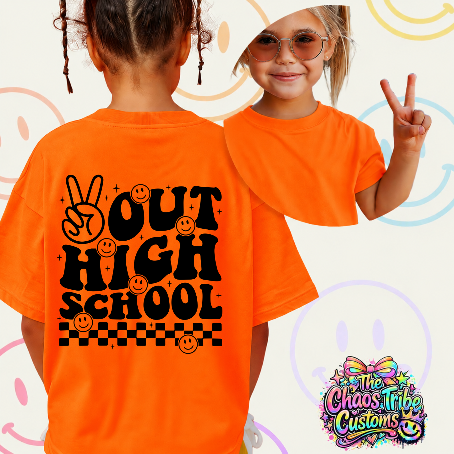 Peace Out School Graphic Tee