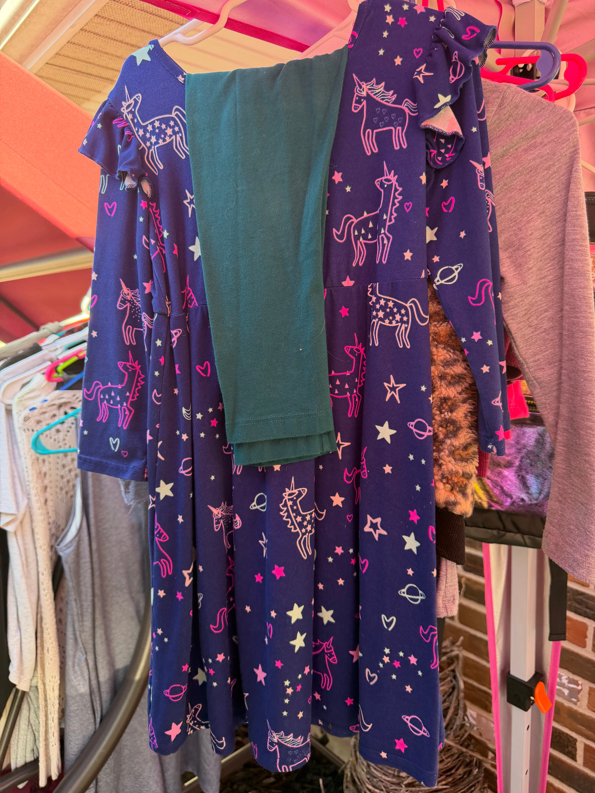 Girls Size 6 Dress + Legging Set
