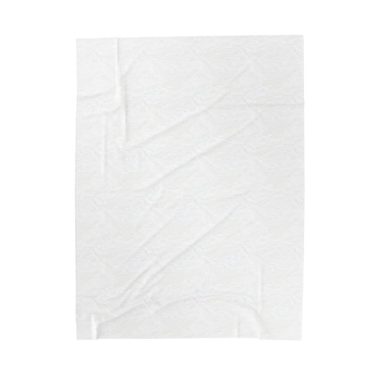 Velveteen Plush Blanket – 'The Chaos Tribe Customs' Floral Logo Throw