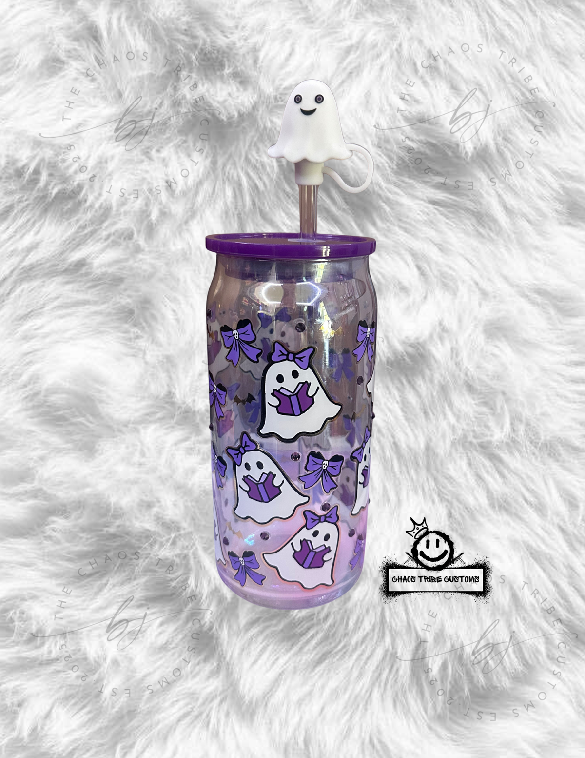 Ghost, Book and Bow 16 oz Cup