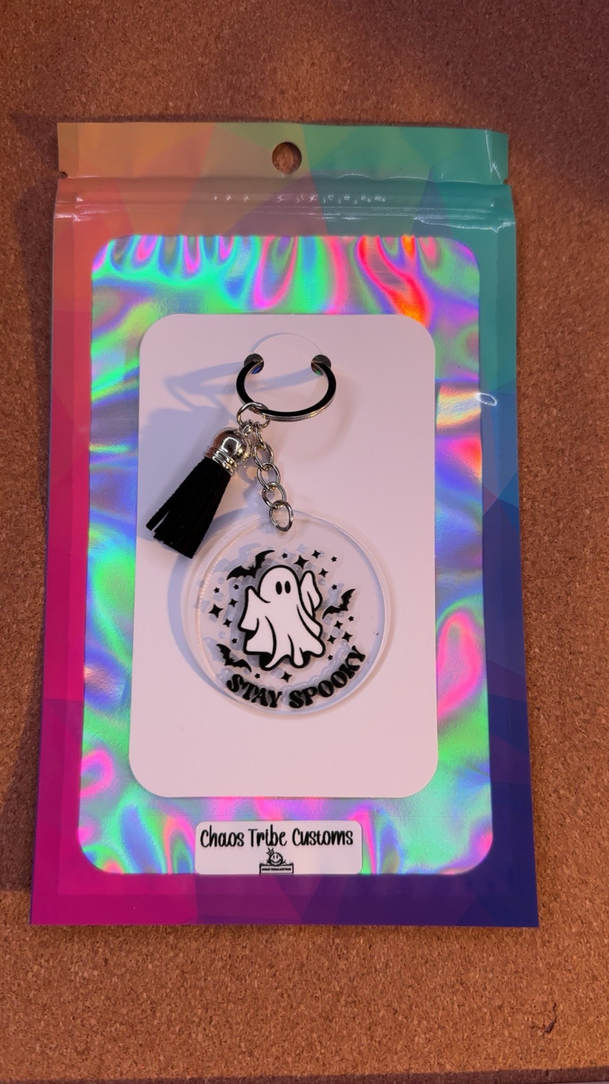 Stay Spooky Tassle Keychain