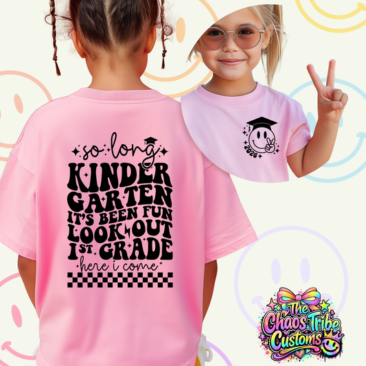 Peace Out Kindergarten Tee
