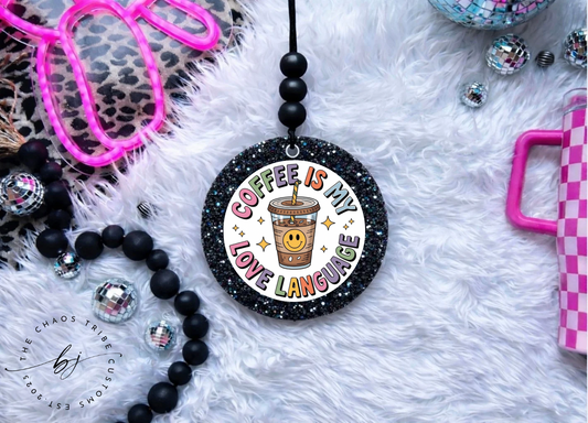 Coffee Love Language 🖤 4” Round