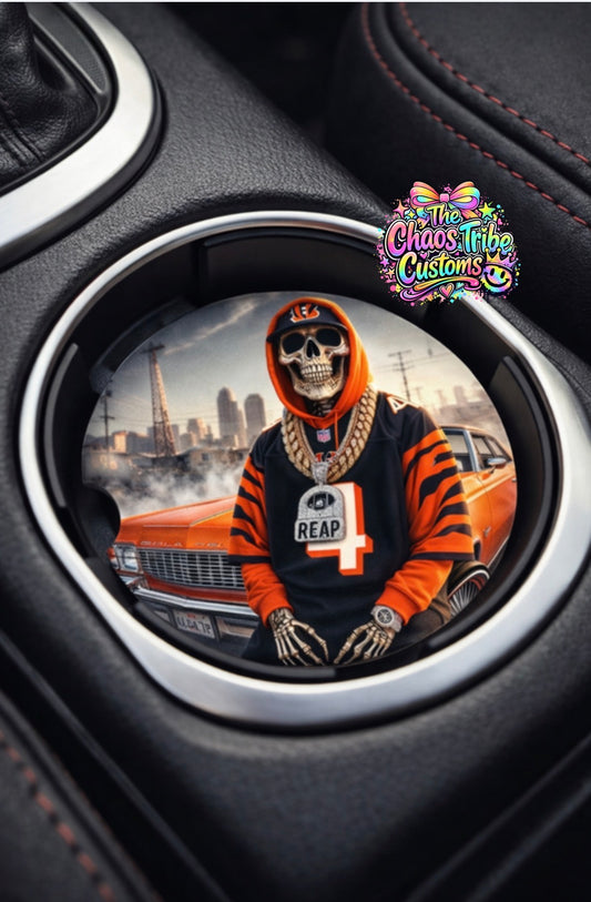 Cinci Bengals 2pc Car Coaster Set