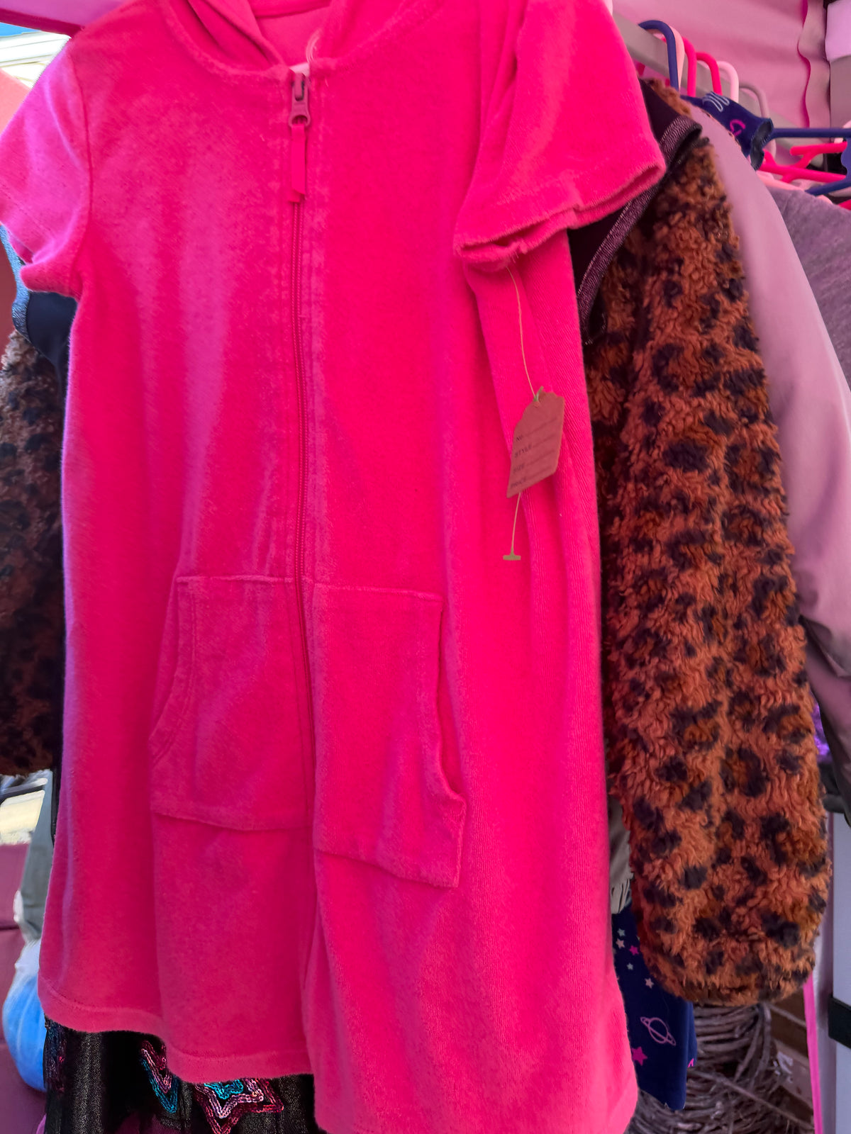 Girls size 6 Zipped Robe/Swim Cover