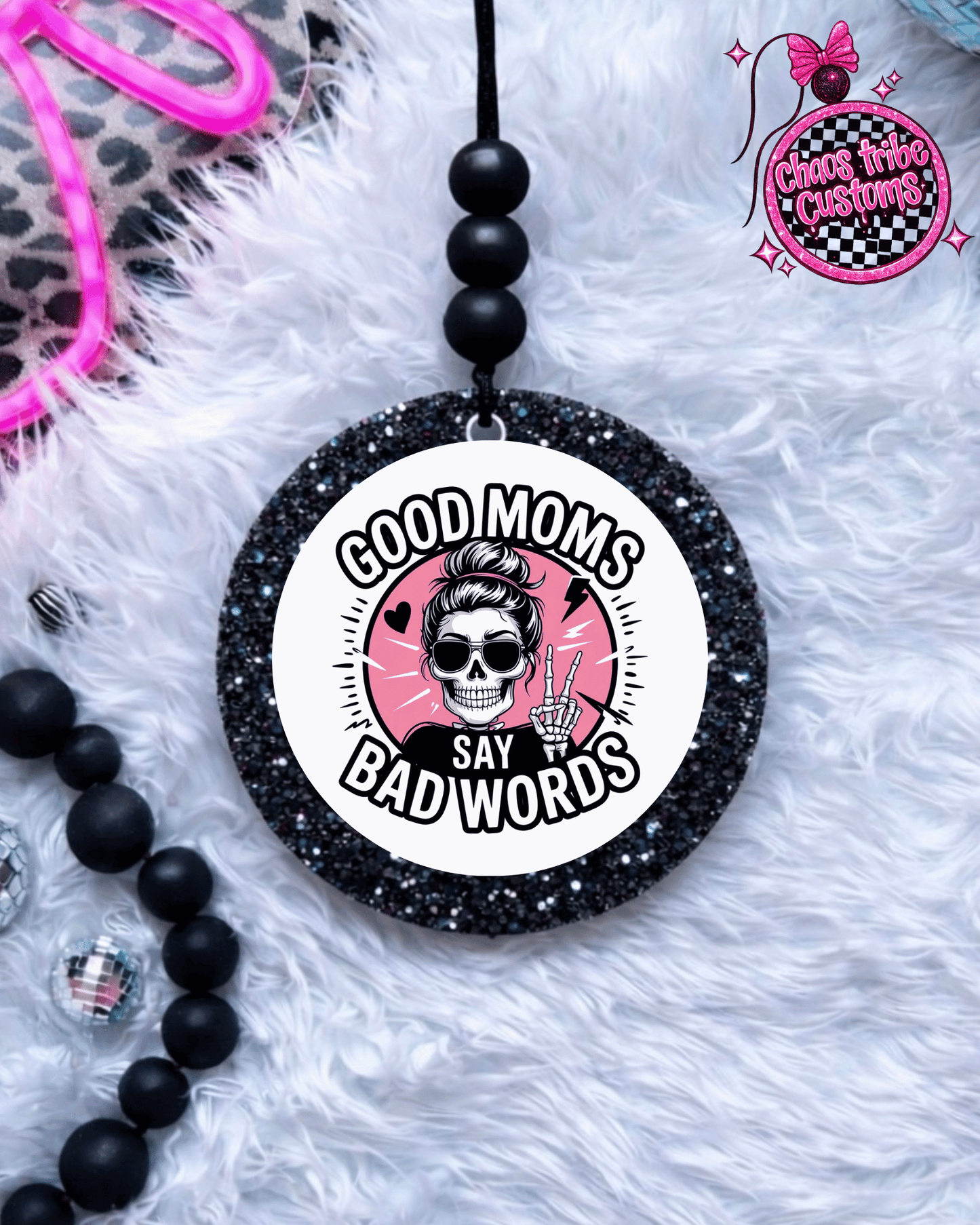 Good Moms Say Bad Words 🖤 4” Round