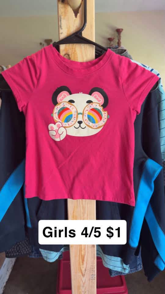 Girls 4T Panda Tee