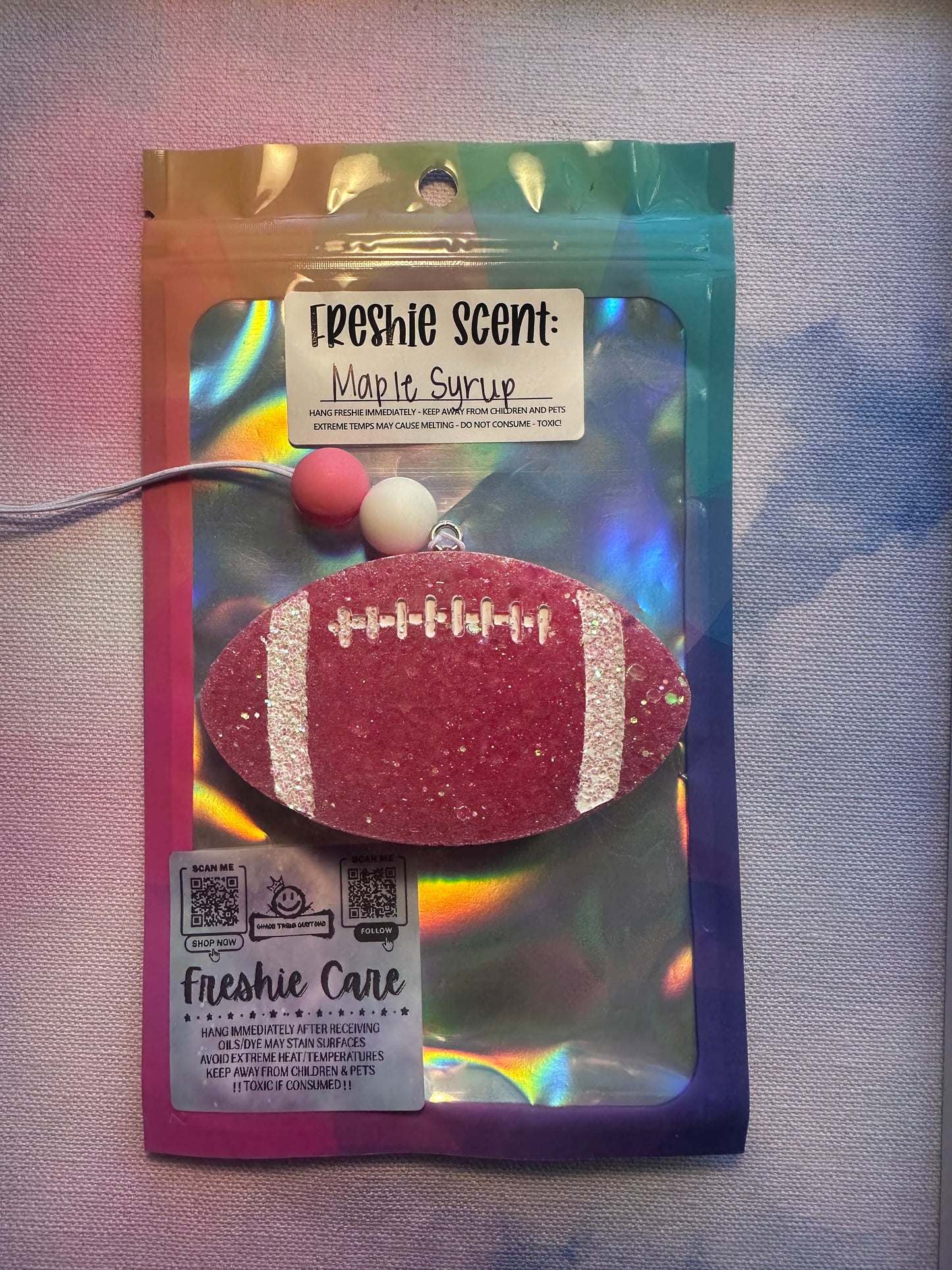 Pink & White Football