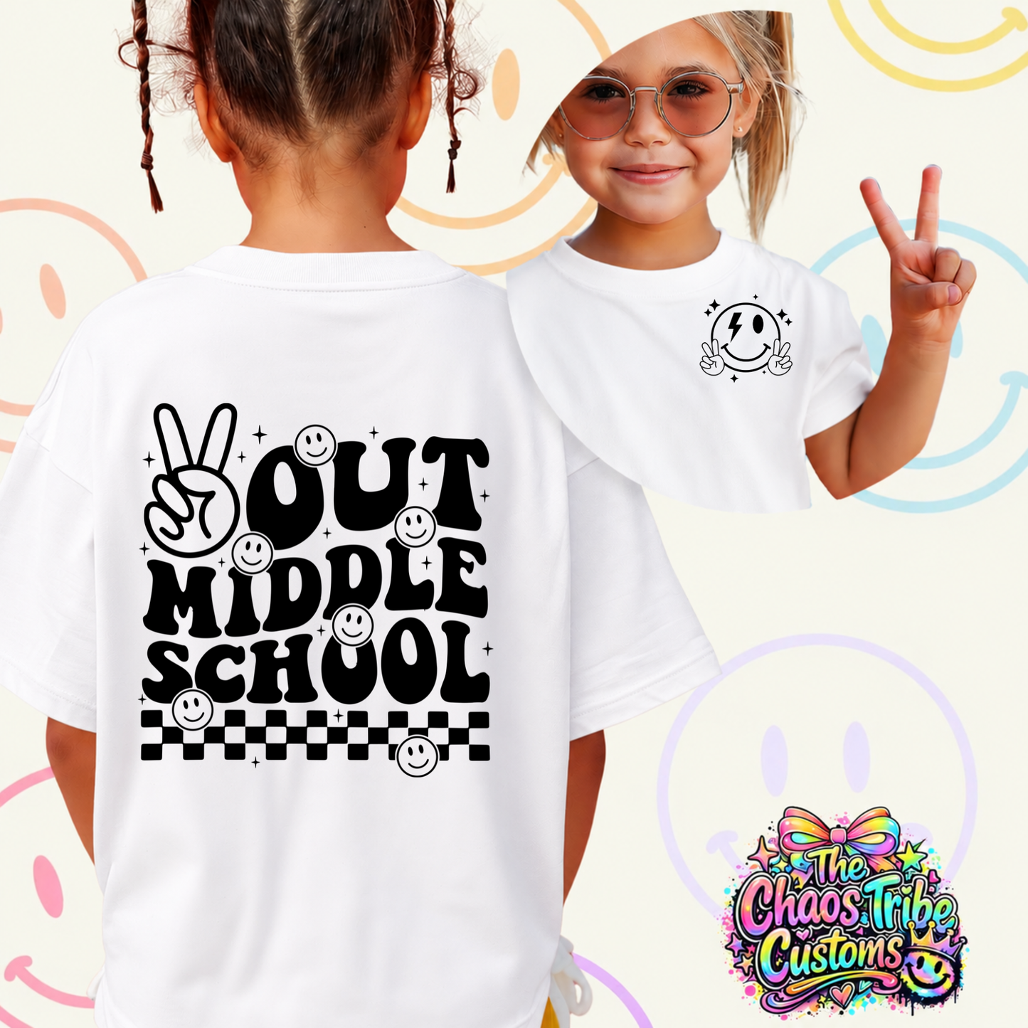 Peace Out School Graphic Tee