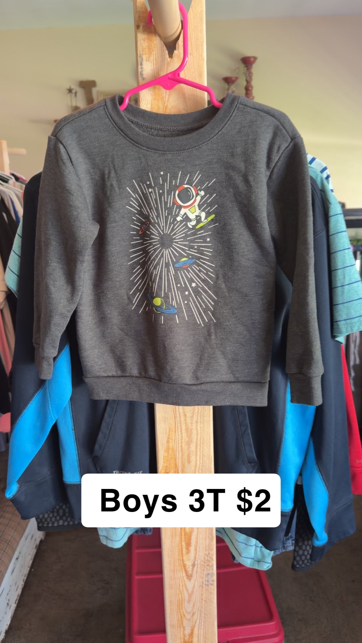 Boys Space Crewneck