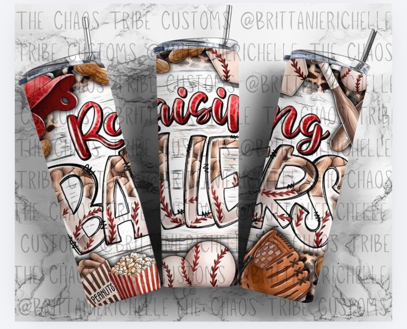 Raising Ballers 20oz Skinny Tumbler