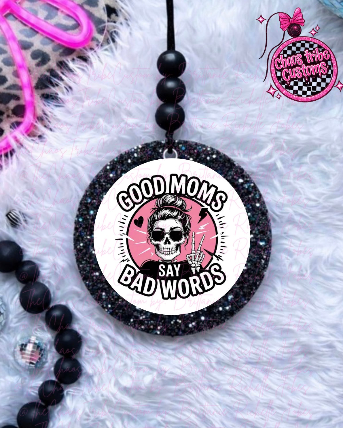 Good Moms say Bad Words 🖤 4” Round