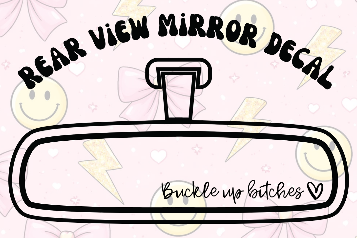 Buckle Up Bitches 🖤  Mirror Decal