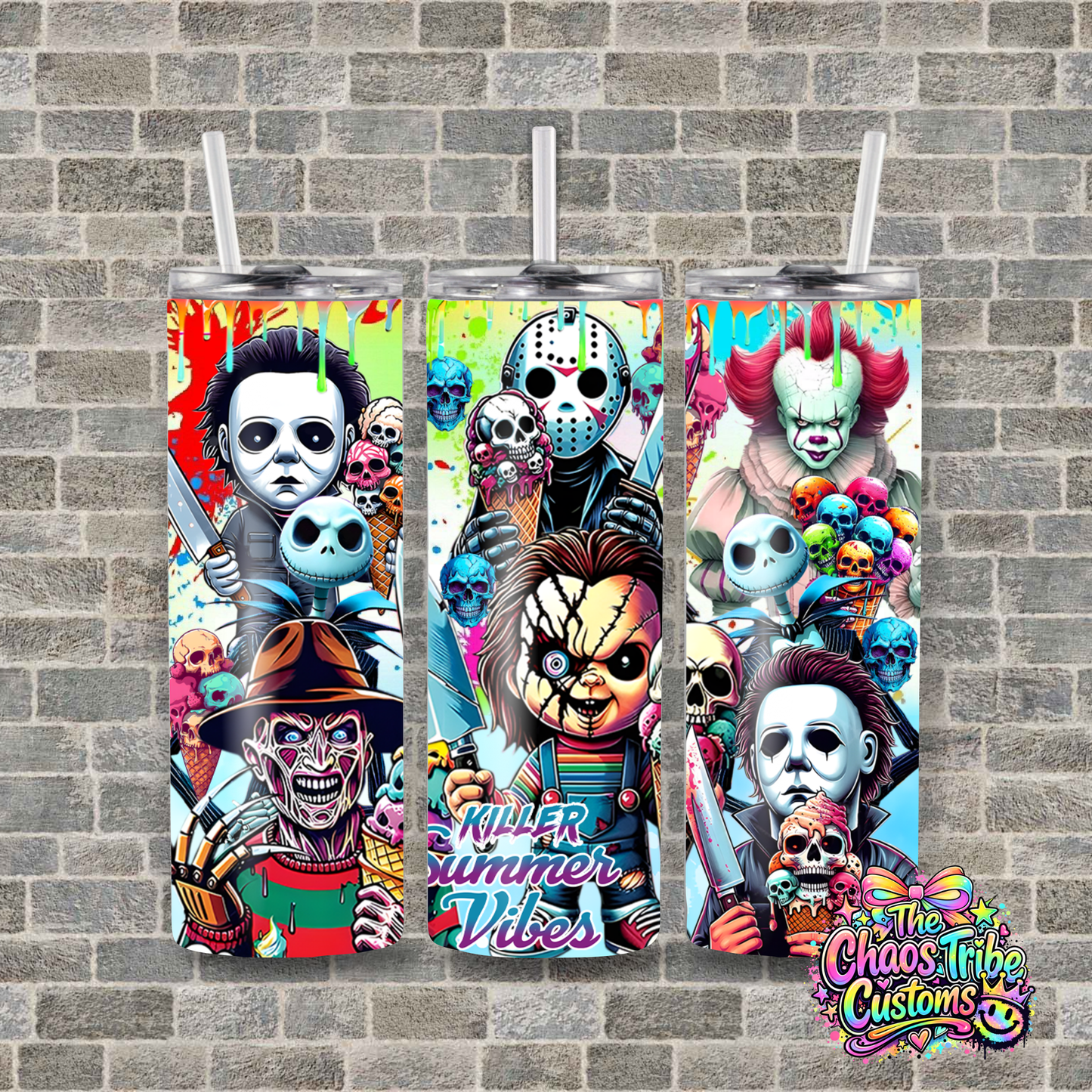 Killer Summer Vibez 20oz Skinny Tumbler