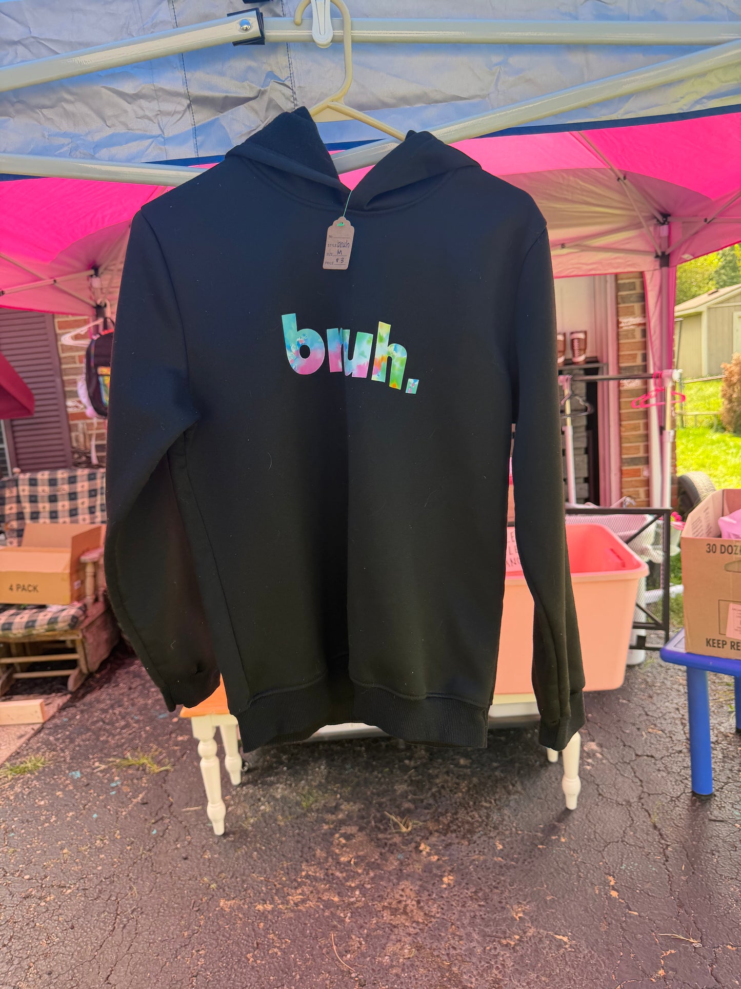 Boys “Bruh” HOODIE Size (10/12)