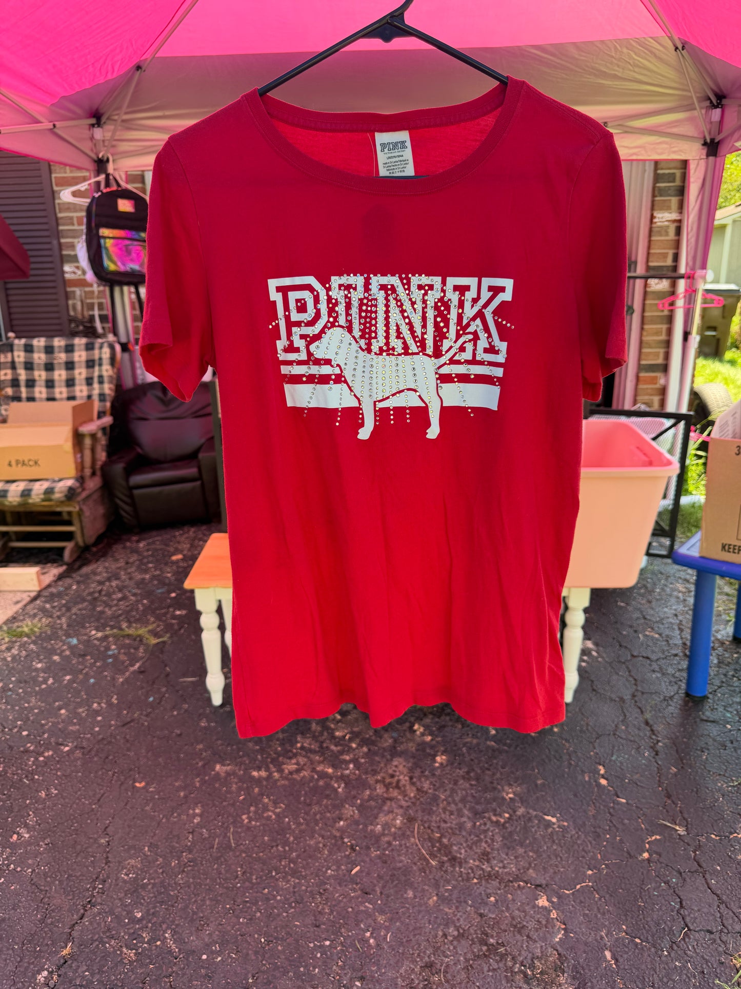 VS Pink Campus Tee (Red) Size Large