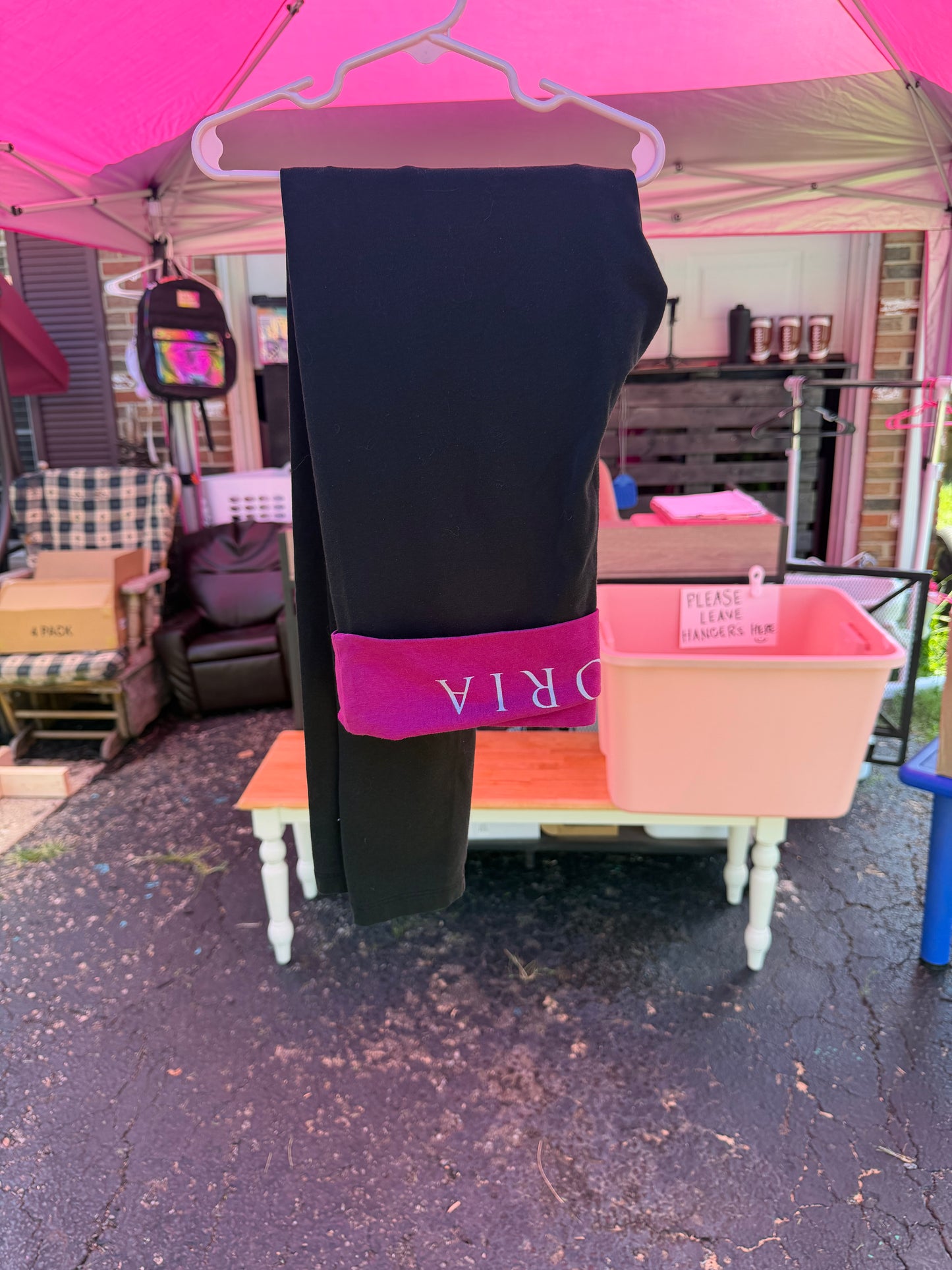 VS PINK fold over yoga pants size MD