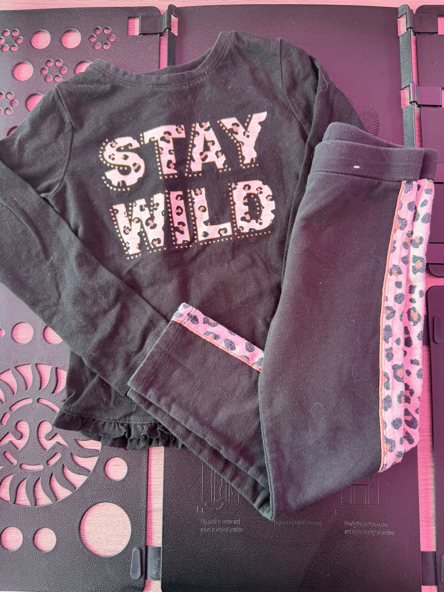 Girls 4T 2pc leopard outfit
